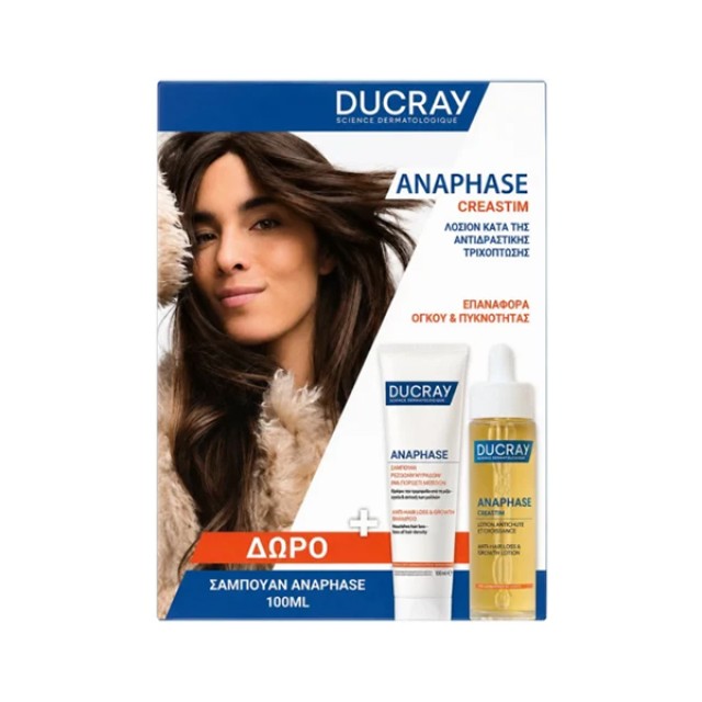 Ducray Anaphase Creastim Λοσιόν Κατά της Αντιδραστικής Τριχόπτωσης, 60ml & Δώρο Anaphase Σαμπουάν, 100ml