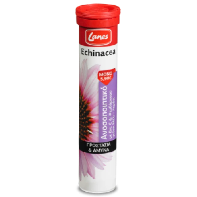LANES - Echinacea με Βιταμίνη C με γεύση Μέλι - Λεμόνι | 20 αναβράζοντα δισκία