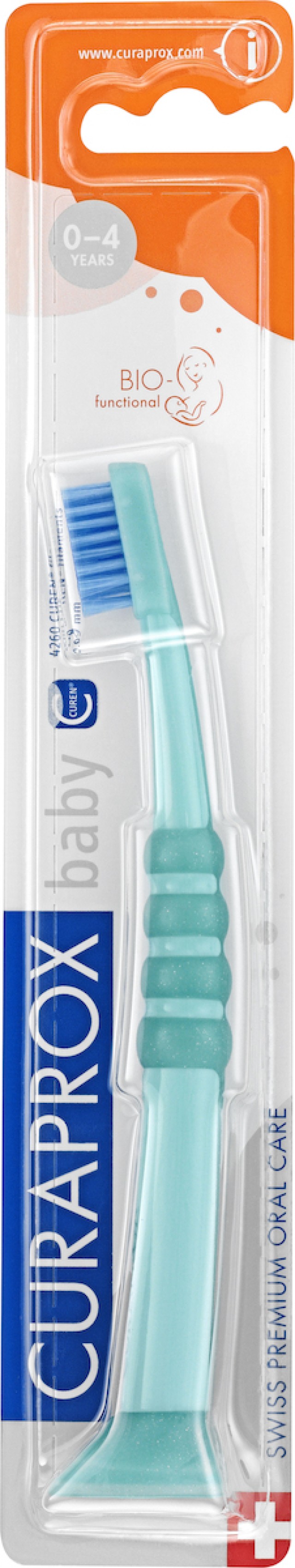CURAPROX - Baby 4260 Tooothbrush Ultrasoft  0-4years Blue-Green | 1τμχ