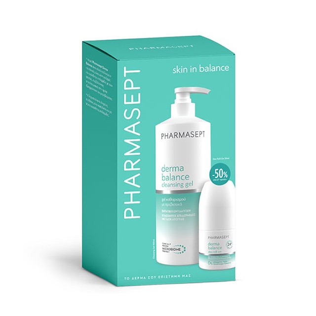 Pharmasept Promo Derma Balance Cleansing Gel 500ml & Deo Roll-On 50ml