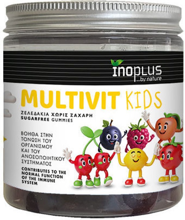 Inoplus Multivit Kids Παιδική Πολυβιταμίνη για Τόνωση του Οργανισμού & του Ανοσοποιητικού Tutti Frutti 60 Ζελεδάκια