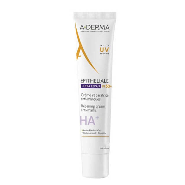 A-Derma Epitheliale HA+ Ultra Repair Cream SPF50+ Προστατευτική Επανορθωτική Κρέμα Κατά Των Σημαδιών 100ml