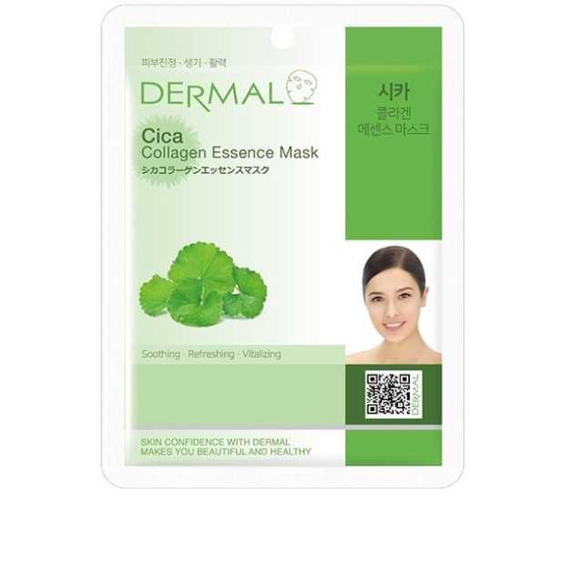 Dermal Collagen Essence Cica Μάσκα Προσώπου για Καταπράυνση, 1τεμ