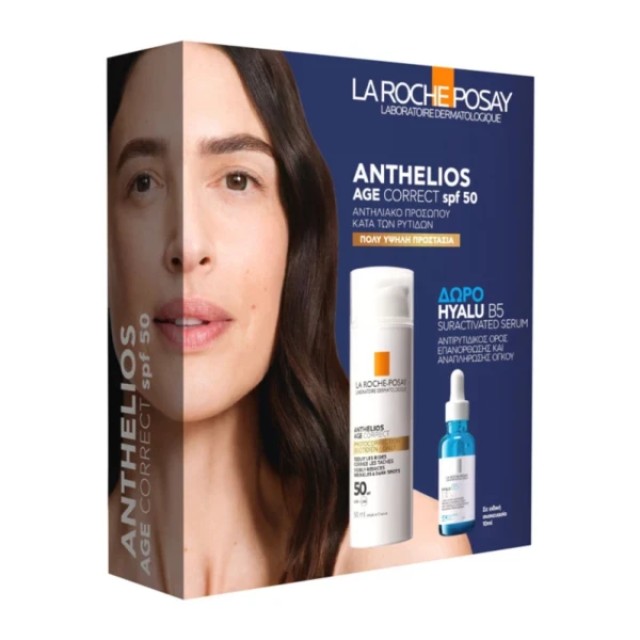 La Roche Posay Promo Anthelios Age Correct SPF50, 50ml & Hyalu B5 Suractivated Serum 10ml