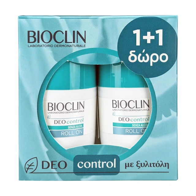 Bioclin - Promo Deo Control Roll-On 1+1 Δώρο Αποσμητικό Roll-On για Έντονη Εφίδρωση 2x50ml