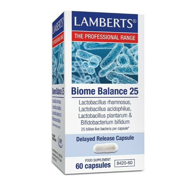 Lamberts Biome Balance 25 με Προβιοτικά και Πρεβιοτικά 60 κάψουλες