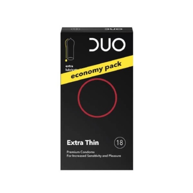 DUO - Extra Thin Προφυλακτικά Economy Pack  | 18τμχ