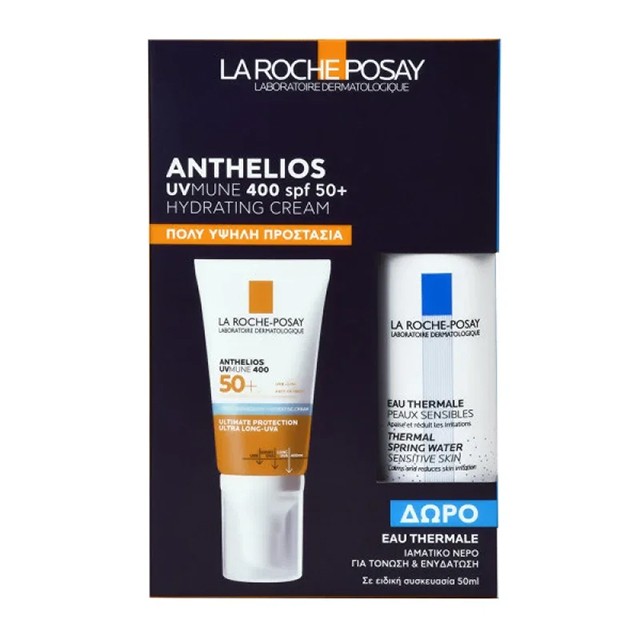 LA ROCHE POSAY - Anthelios Uvmune 400 Hydrating Cream SPF50+ (50ml) & Eau Thermale Spring Water (50ml)