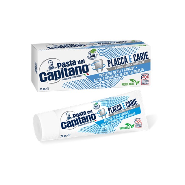 PASTA DEL CAPITANO - Plaque & Cavities Toothpaste κατά της Πλάκας και Τερηδόνας | 75ml