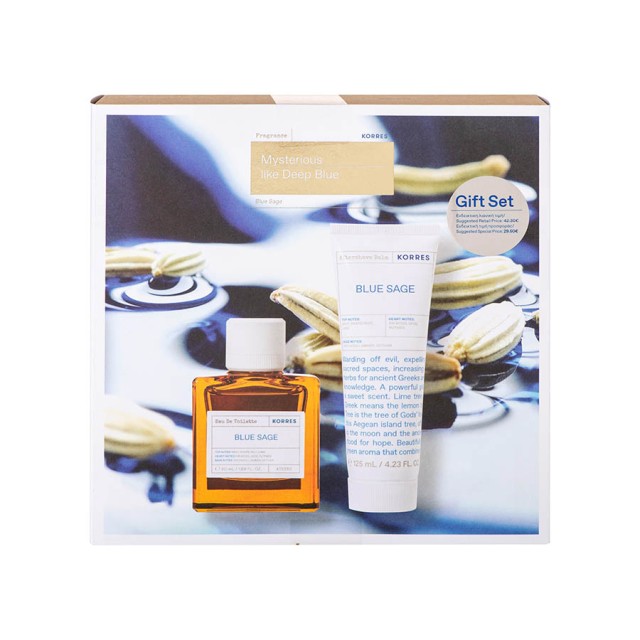 KORRES - Mysterious like Deep Blue Blue Sage Eau de Toilette (50ml) & Blue Sage Aftershave Balm (125ml)