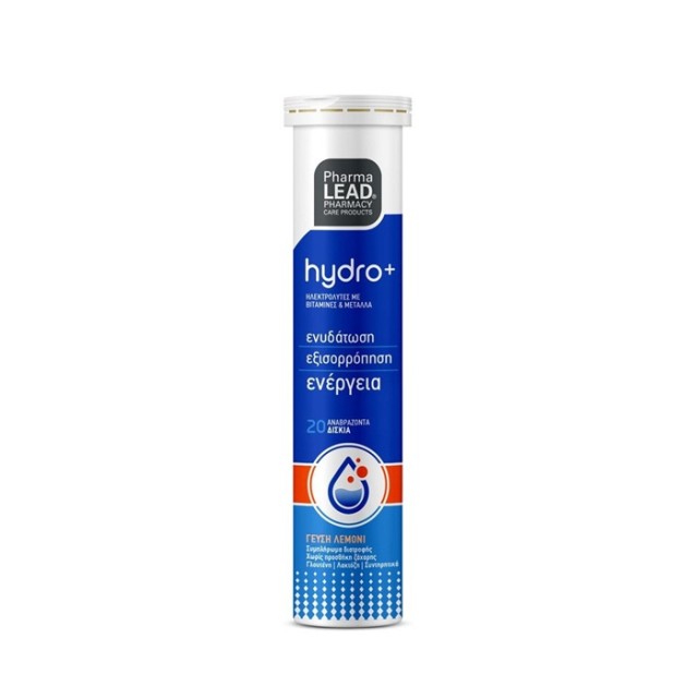 PHARMALEAD Hydro+ Ηλεκτρολύτες με Βιταμίνες & Μέταλλα, 20 αναβράζοντα δισκία