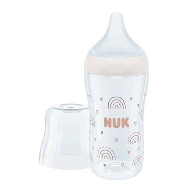 NUK - Perfect Match Μπιμπερό Λευκό με μαλακή θηλή σιλικόνης (Art.10216015) 260ml