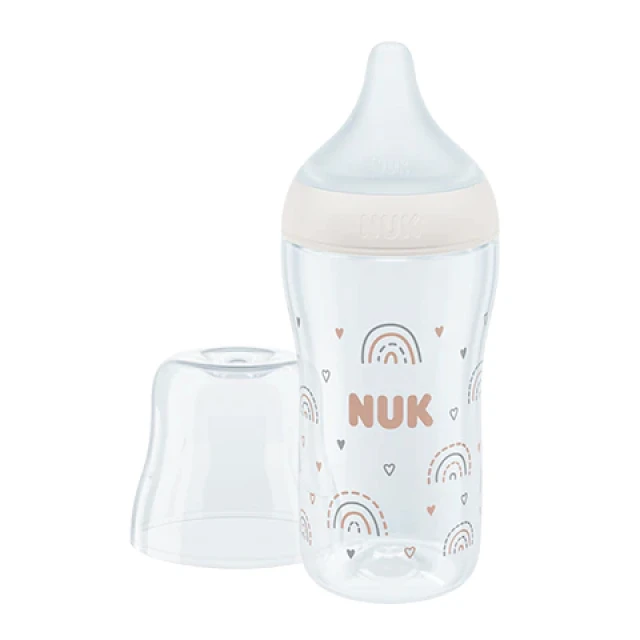 NUK - Perfect Match Μπιμπερό Λευκό με μαλακή θηλή σιλικόνης (Art.10216015) 260ml