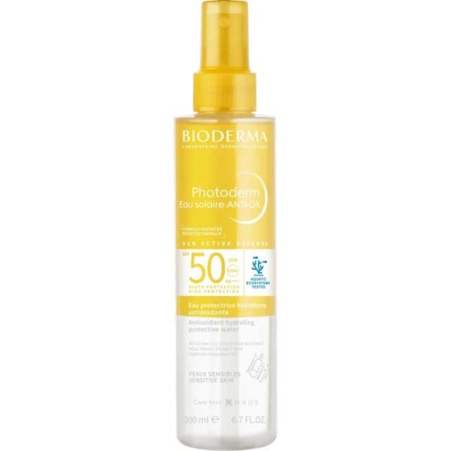 Bioderma Photoderm Eau Solaire ANTI-OX SPF50, Αντιοξειδωτικό Αντηλιακό Νερό 200ml