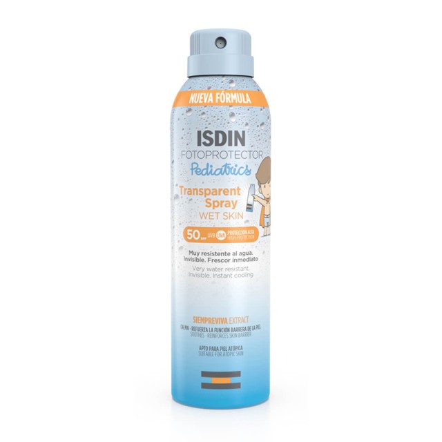 ISDIN - Fotoprotector Transparent Spray Wet Skin Pediatrics SPF50 | 250ml