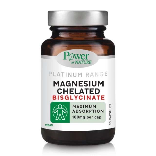 Power Of Nature Platinum Range Magnesium Chelated Bisglycinate 30caps