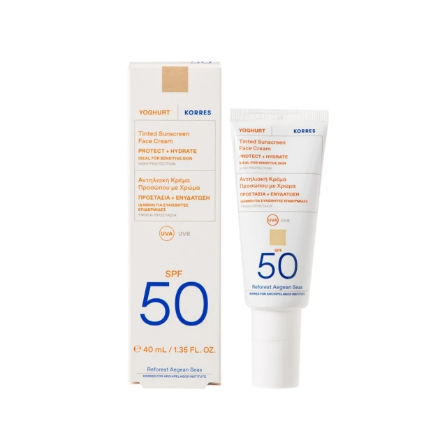 KORRES - Yoghurt Tinted Sunscreen Face Cream SPF50 | 40ml