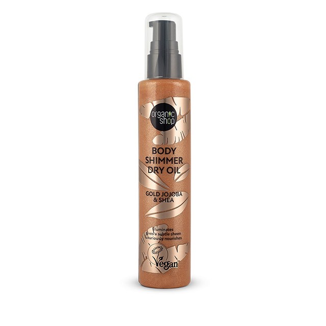 NATURA SIBERICA - Organic Shop Body Shimmer Oil Gold Jojoba & Shea | 100ml