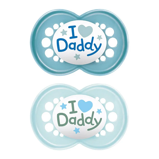 MAM - Ι Love Mummy & Daddy Πιπίλα Σιλικόνης 16m+ Boy (265SB1) | 2τμχ