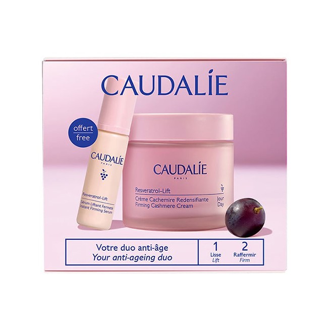 Caudalie Resveratrol-Lift Firming Cashmere Συσφιγκτική & Αντιρυτιδική Κρέμα Ημέρας 50ml & Δώρο Instant Firming Αντιρυτιδικός & Συσφιγκτικός Ορός Προσώπου 10ml
