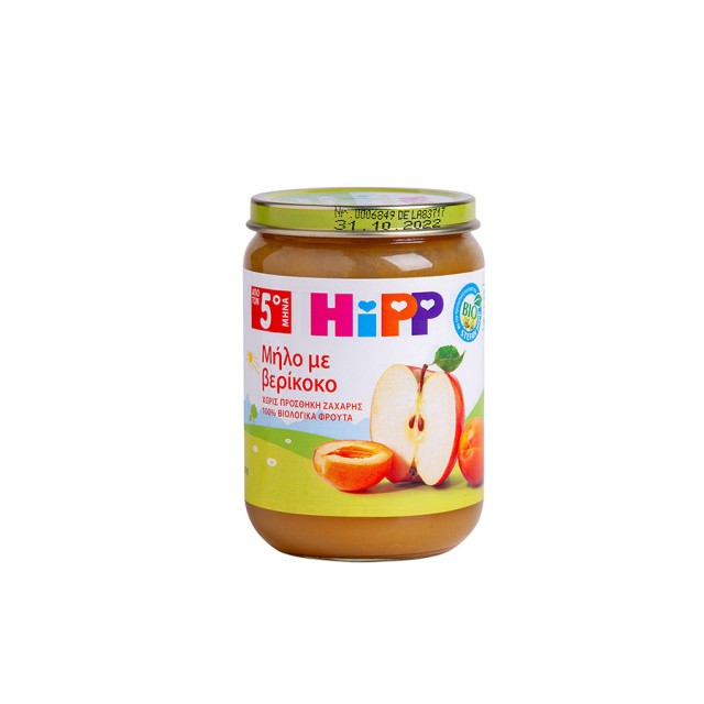 HIPP - Βρεφική Φρουτόκρεμα Μήλο με Βερίκοκο 5m+ | 190gr