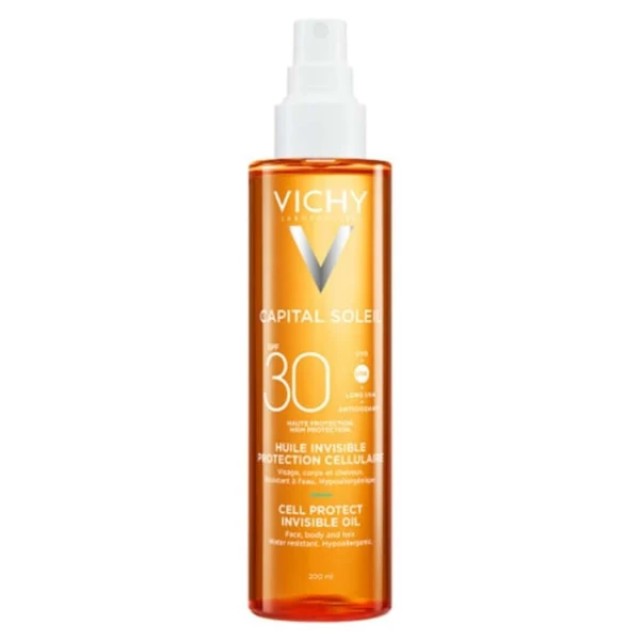 Vichy Capital Soleil Cell Protect Αόρατο Λάδι SPF30, 200ml