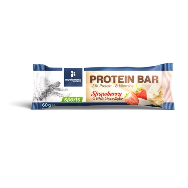 MY ELEMENTS - Protein Bar Strawberry & White Choco flavor | 60gr