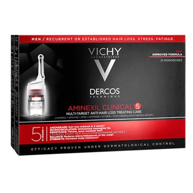 VICHY - Dercos Aminexil Clinical 5 Men | 21amps x 6ml