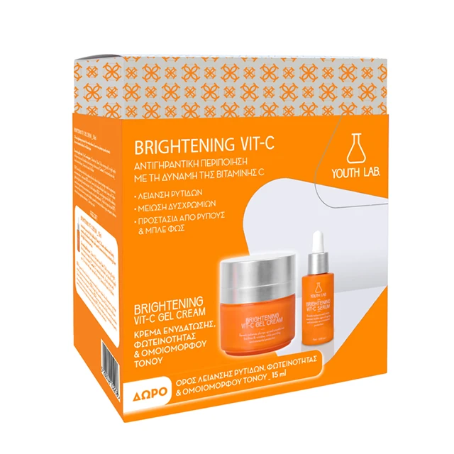 Youth Lab Promo Brightening Vit-C Gel Cream 50ml & Δώρο Brightening Vit-C Ορός 15ml Value Set