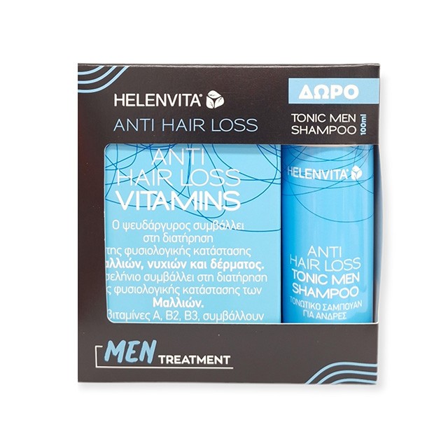 HELENVITA - Anti Hair Loss Vitamins (60caps) & Anti Hair Loss Tonic Men Shampoo (100ml)