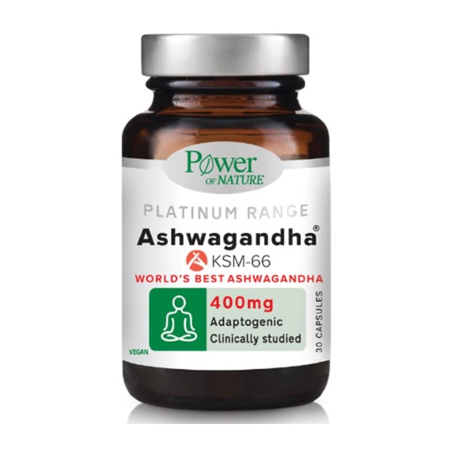 Power of Nature Platinum Range Ashwagandha KSM-66 400mg 30caps