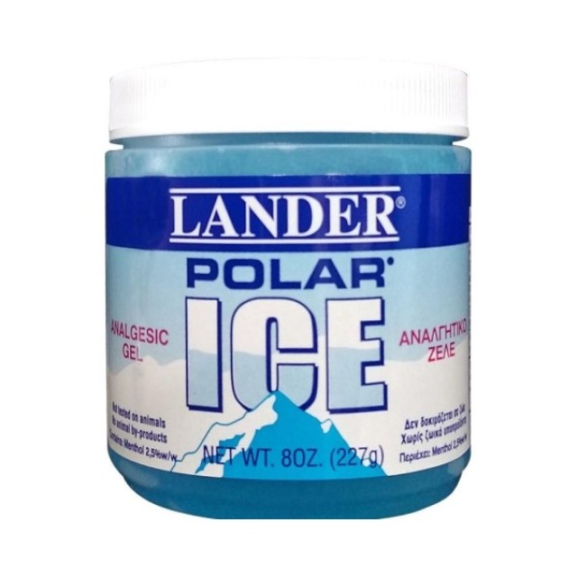 Lander Polar Ice Gel Μπλε Ζελέ Για Τους Πόνους, 227 gr