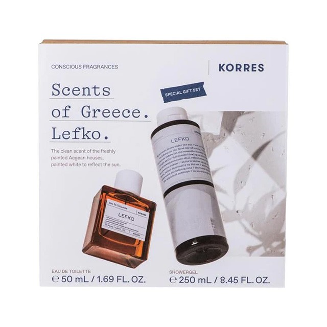 KORRES - Scents of Greece Lefko Eau de Toilette (50ml) & Shower Gel (250ml)