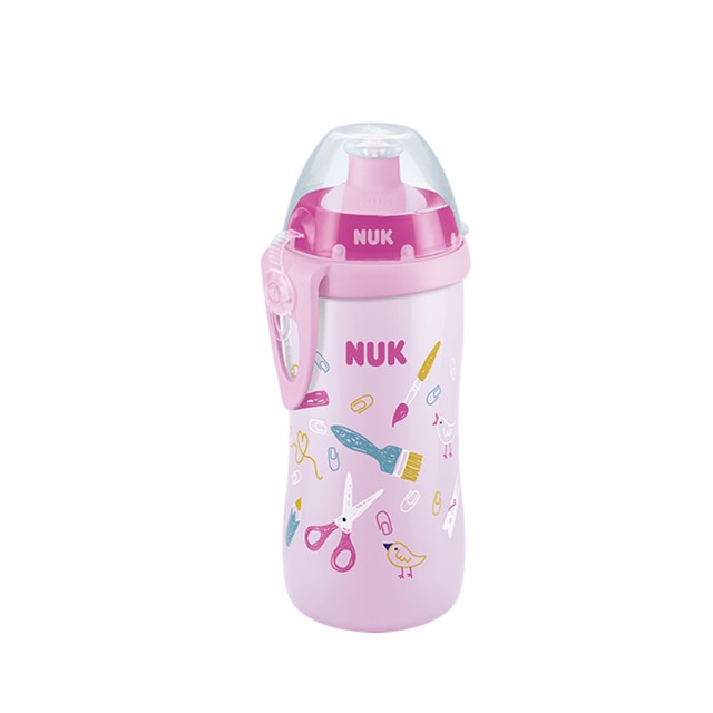 NUK - Junior Cup Παγουράκι Με Καπάκι Ροζ 36m+ | 300ml