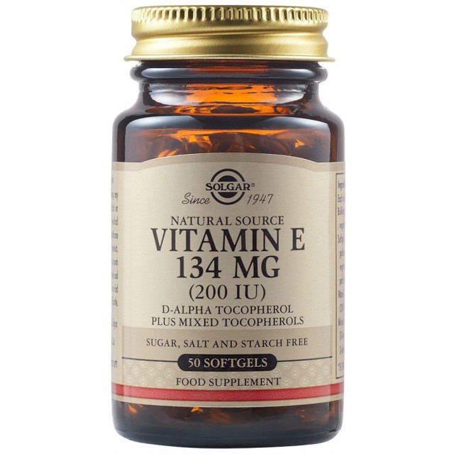 SOLGAR - Natural Source Vitamin E 134mg 200 IU | 50 softgels