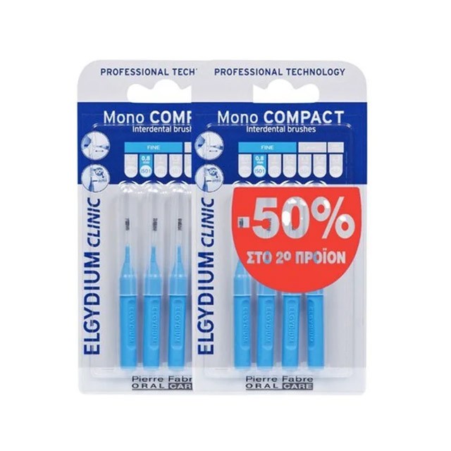 ELGYDIUM - Clinic Mono Compact Interdental Brushes Blue 0,4mm | 2x4τμχ