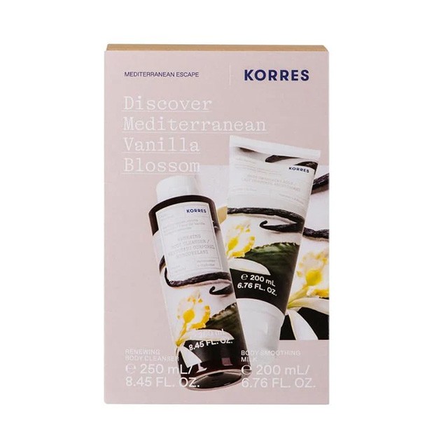 KORRES - Discover Mediterranean Vanilla Blossom Promo Shower Gel Vanilla Blossom (250ml) & Body Smoothing Milk Vanilla Blossom (200ml)