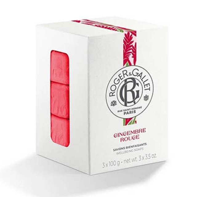 ROGER&GALLET - Gingembre Rouge Savon (3x100gr)