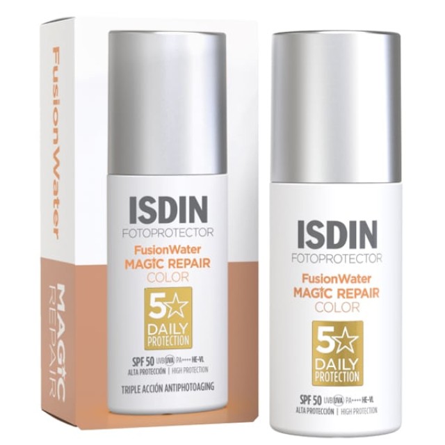 ISDIN FotoProtector Fusion Water Magic Repair Color Αντηλιακό Προσώπου με Χρώμα SPF50+ 50ml