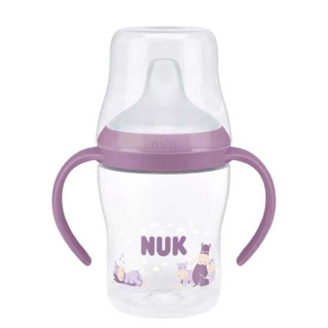Nuk Perfect Match Εκπαιδευτικό Ποτήρι Για 6+Μηνών με Σχέδιο Ιπποπόταμος Μωβ ,150ml