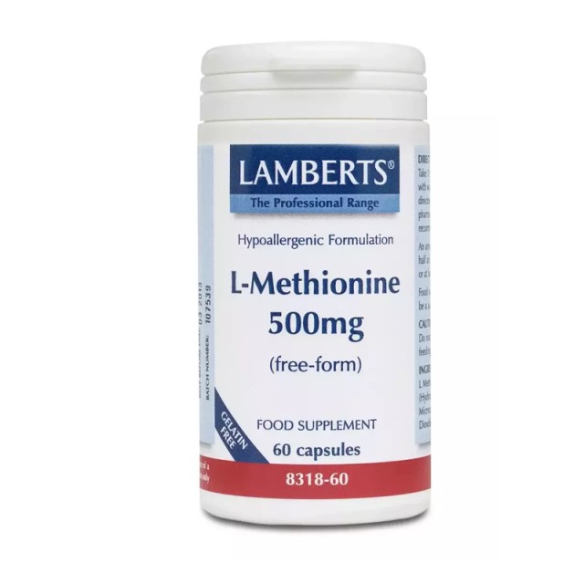 Lamberts L-methionine 500mg 60 Κάψουλες