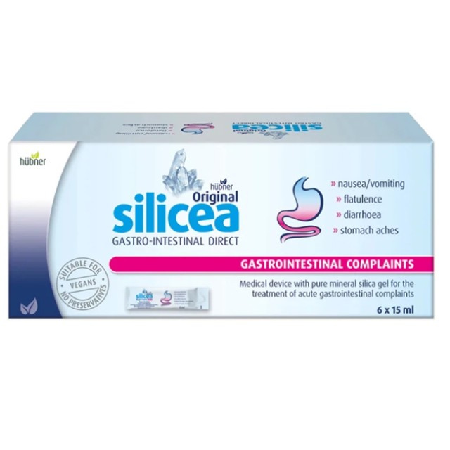 Hubner Silicea Gastro Intestinal Gel (6x15ml) - Πόσιμη γέλη φυσικού πυριτίου