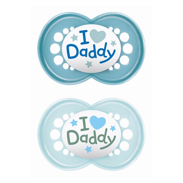 MAM - Ι Love Mummy & Daddy Πιπίλα Σιλικόνης 6-16m Boy (170SB1) | 2τμχ