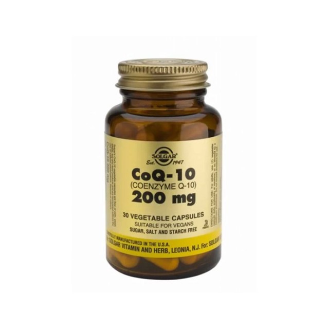 SOLGAR - Vegetarian CoQ-10 200mg | 30 φυτικές κάψουλες