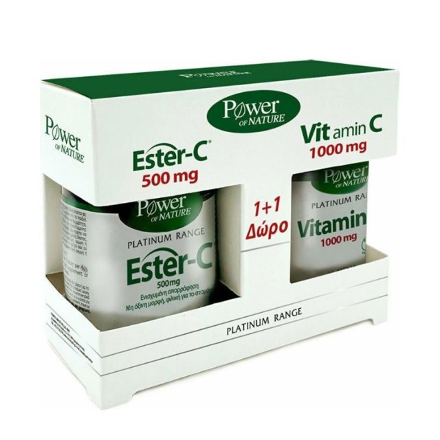 POWER HEALTH - Platinum Range Ester-C (50 caps) & Platinum Range Vitamin C 1000mg  (20 caps)