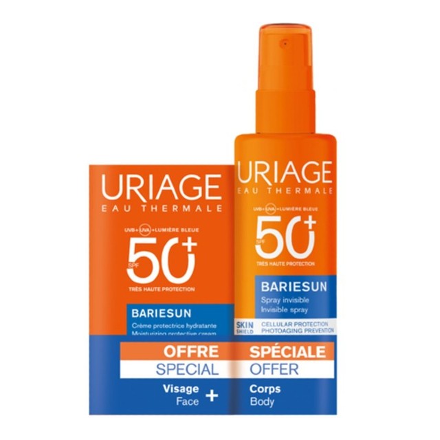 Uriage Promo Bariesun Invisible Scented SPF50+ Dry Touch Spray 200ml & Δώρο Moisturizing SPF50+ Protective Cream 50ml