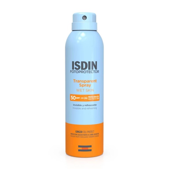 ISDIN Fotoprotector Transparent Spray Wet Skin SPF50 Kατάλληλο για Yγρή Eπιδερμίδα, 250ml