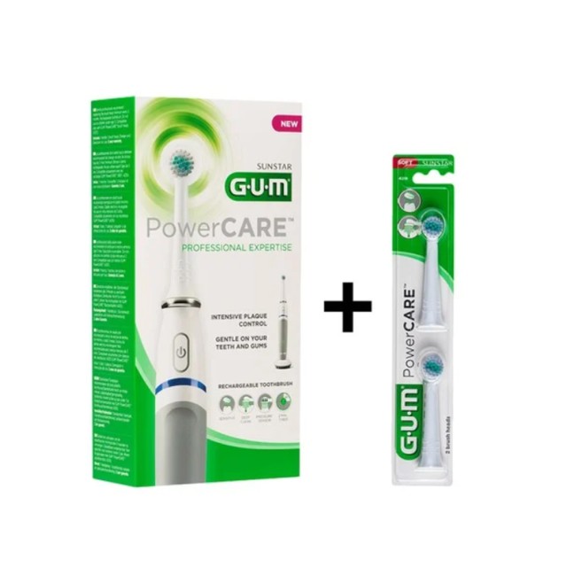 GUM - PowerCare Professional Expertise 4200 Electric Toothbrush & Ανταλλακτικές Κεφαλές (2τεμ)