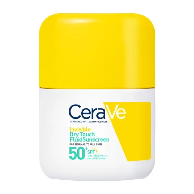 CeraVe Invisible Dry Touch Fluid Sunscreen for Normal to Oily Skin SPF50+, 50ml