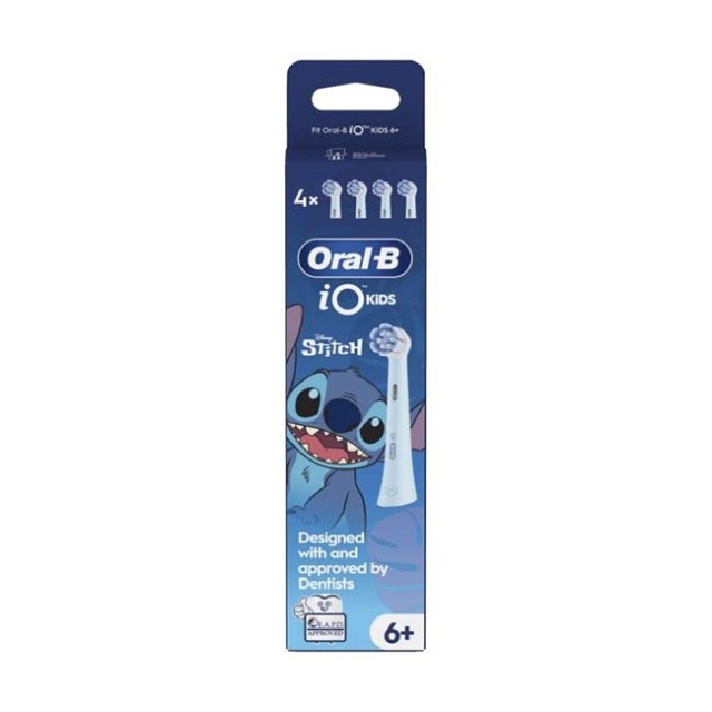 Oral-B iO Kids 6+ Disney Stitch Ηλεκτρική Κεφαλή Οδοντόβουρτσας 4 τμχ